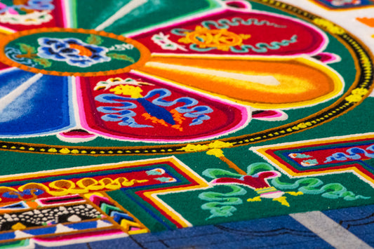 Sand Mandala being made Now at MBACD!