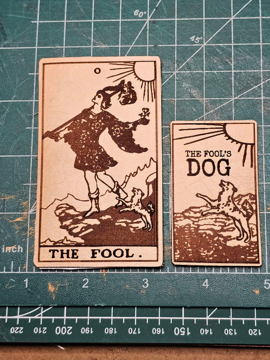 The Fool and The Fool's Dog Iron On Leather Patch Set